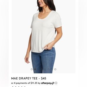 Able Mae drapery tee white worn twice